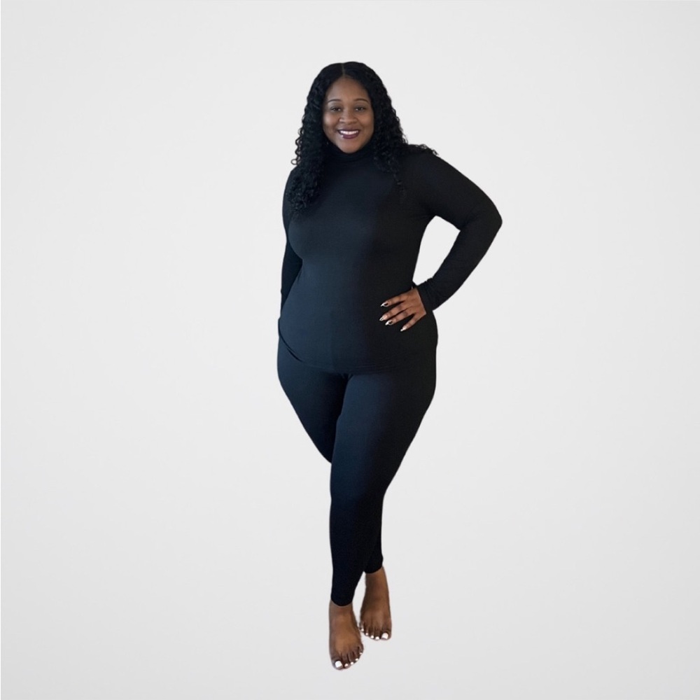 Black Women's Microfiber Set
